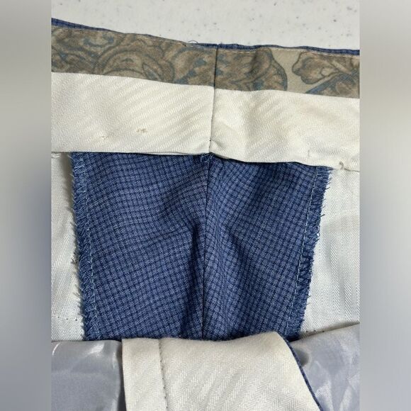 Vintage Lauren Ralph Lauren Grid Pants Mens 40X32 Wool Stretch Dress Flat Front - Picture 3 of 10
